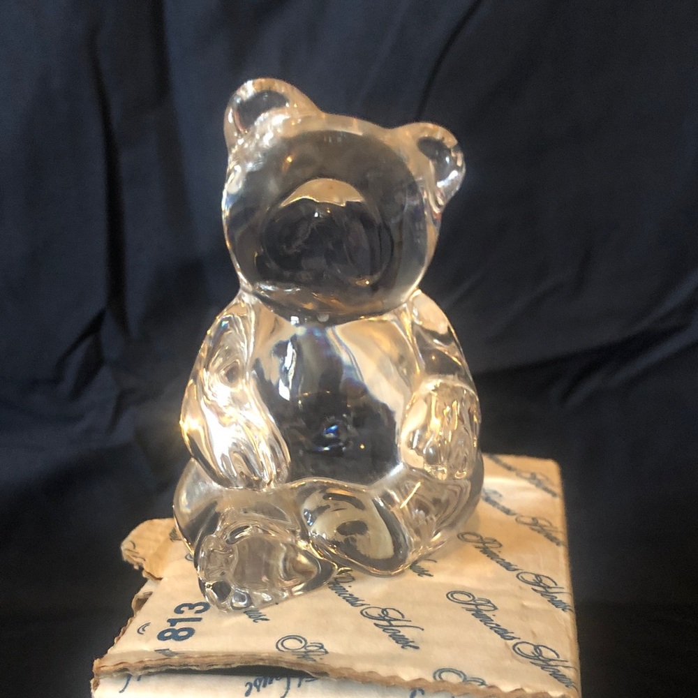 Lead crystal 4” Turtle, 2” apple & 4.5” Bear all in excellent condition - Picture 11 of 15